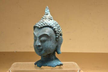 Oud borstbeeld van Boeddha, Laos - Brons - Laos - laatste