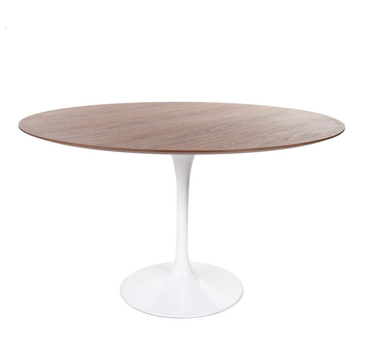 Eettafel Tulip Table 120cm Bovenblad walnoot Onderstel wit, Maison & Meubles, Tables | Tables à manger, Envoi