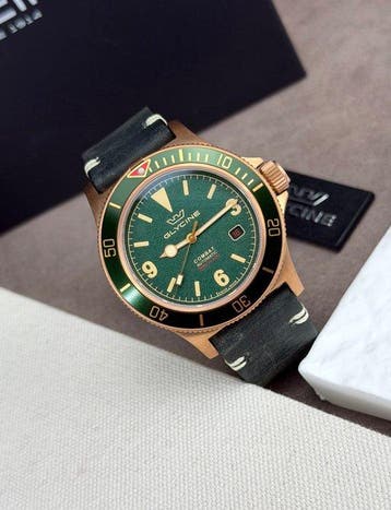 Glycine - Combat Sub Automatic Green Bronze - GL0482 - Homme