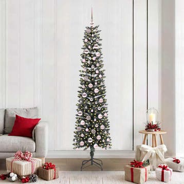 vidaXL Kunstkerstboom met 300 LED Groen 210 cm PVC en, Verzenden, Nieuw
