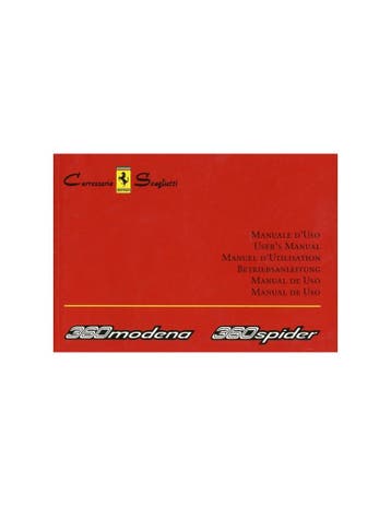 2003 FERRARI 360 MODENA & SPYDER CARROZZERIA SCAGLIETI INS.., Ophalen of Verzenden