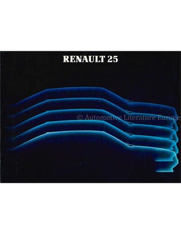 1987 RENAULT 25 INSTRUCTIEBOEKJE NEDERLANDS