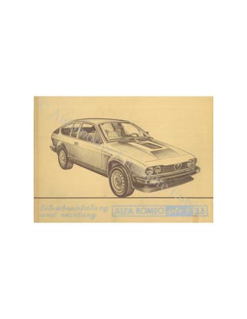 1983 ALFA ROMEO GTV6 2.5 INSTRUCTIEBOEKJE DUITS, Ophalen of Verzenden