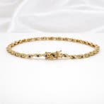 Sans prix de réserve - Bracelet Plaqué or Saphir - Diamant -