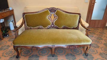 Canapé - Cerisier - Style Louis XV (1971), Antiquités & Art
