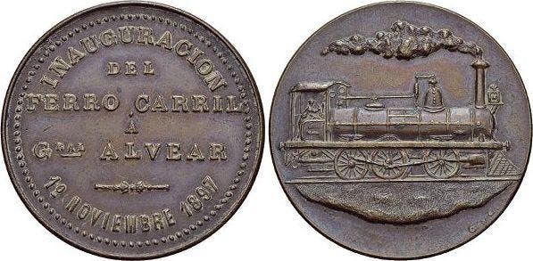 Bronze-medaille 1897 Argentinien, Timbres & Monnaies, Monnaies | Amérique, Envoi