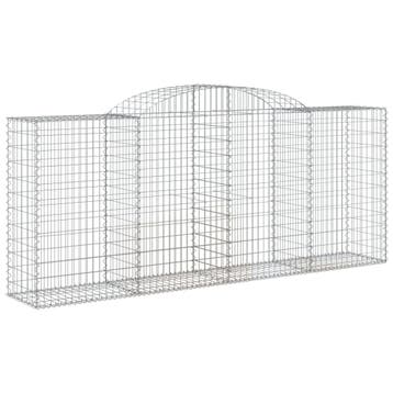 vidaXL Schanskorf gewelfd 300x50x120/140 cm gegalvaniseerd, Verzenden, Nieuw