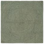 vidaXL Vloerkleden Olijfgroen 120 x 120 cm Jute, Verzenden, Nieuw