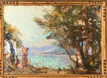 Emilien Félicien Lombard (1883-1973) - La cueillette au bord