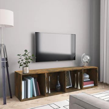 vidaXL Boekenkast / tv-meubel 143x30x36 cm bewerkt hout, Huis en Inrichting, Kasten | Wandmeubels, Verzenden, Nieuw