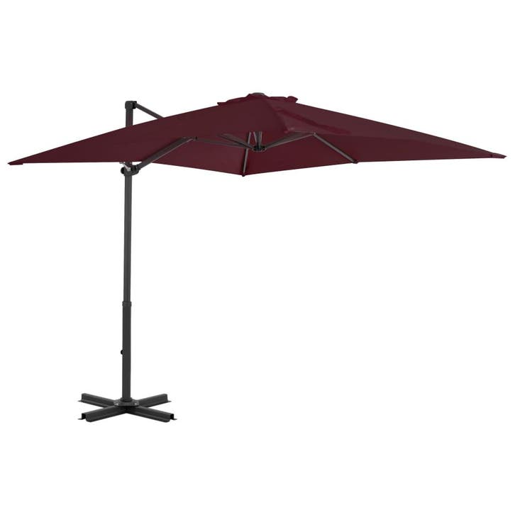 vidaXL Zweefparasol met aluminium paal 250x250 cm, Jardin & Terrasse, Parasols, Envoi