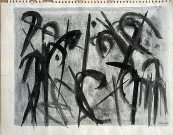 Jacques Germain (1915-2001) - Abstraction en noir (vendu, Antiek en Kunst
