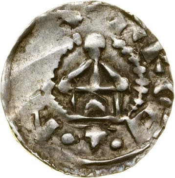 . Duitsland Otto III, Holy Roman Emperor. Silver Pfennig /