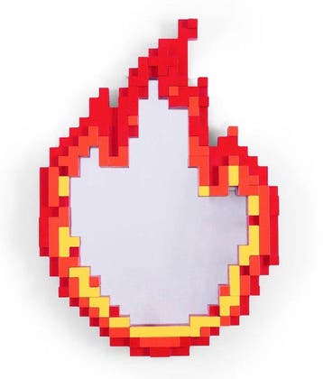 Seletti - Roberto Bruno - Pixel mirror - Flame - Spiegel -