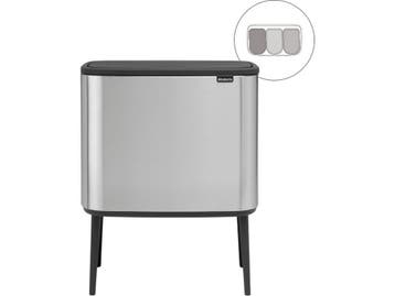 Brabantia Bo Touch Bin - Prullenbak - 3 x 11 liter -, Verzenden, Zo goed als nieuw