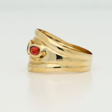 Ring - 18 karaat Geel goud - Spinel
