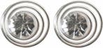 Haarspeld Curlies 1cm - Strass Steentje - Zilver - Set van 2, Handtassen en Accessoires, Nieuw
