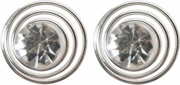 Haarspeld Curlies 1cm - Strass Steentje - Zilver - Set van 2, Handtassen en Accessoires, Nieuw