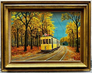 Henri Dethier (1939-2009) - Le tramway, ligne 45 -