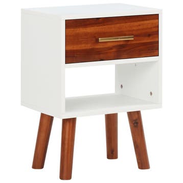 vidaXL Nachtkastje 40x30x57 cm massief acaciahout, Huis en Inrichting, Slaapkamer | Nachtkastjes, Verzenden, Nieuw