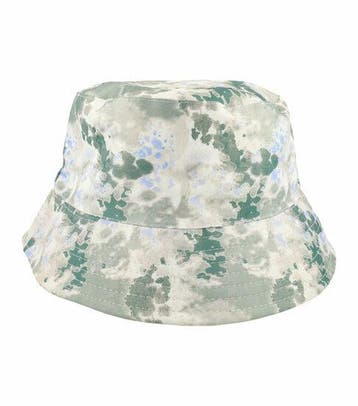 Bucket Hat Hoedje – Tie-Dye Patroon – One Size – Grijs Wit, Nieuw