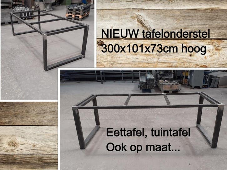 Stalen tafelonderstel 3m lang - eettafel - tuintafel - tafel, Jardin & Terrasse, Tables de jardin, Enlèvement