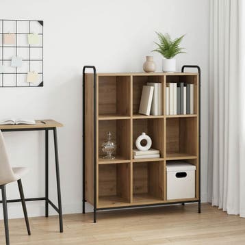 vidaXL Boekenkast 57 x 33 x 111 cm Bewerkt hout Artisanaal, Verzenden, Nieuw