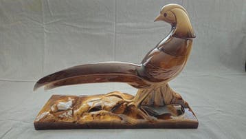 Saint Clement - C. Lemanceau - Sculpture, Golden pheasant -, Antiek en Kunst
