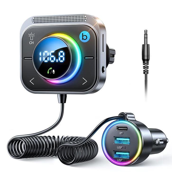 DrPhone BC21 Bluetooth 5.3 FM-Transmitter Autolader -, Telecommunicatie, Carkits, Nieuw, Verzenden