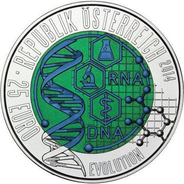 Oostenrijk. 25 Euro 2014 Evolution NIOB (Zonder