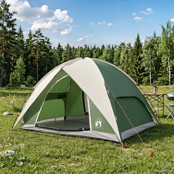 vidaXL Campingtent met waterdichte regenfly 4-persoons Groen, Verzenden