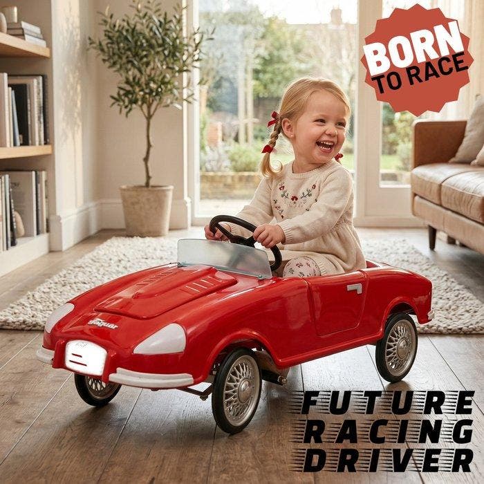 Pines - Trapauto Mod. Jaguar E-Type Roadster RARA RED, Antiek en Kunst, Antiek | Speelgoed