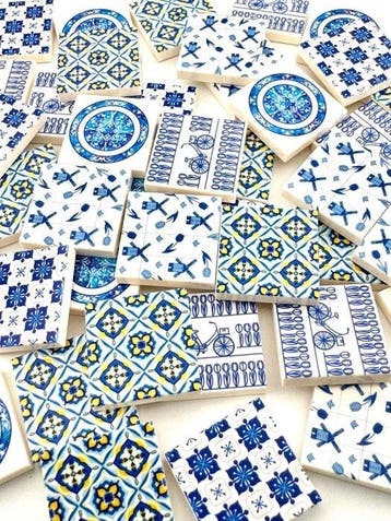 Lego Briques - 80* Delfts blauw Serie 3 !!! Mozaiek, Nieuw