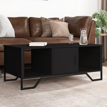 vidaXL Salontafel 100x51x40 cm bewerkt hout zwart, Verzenden, Nieuw