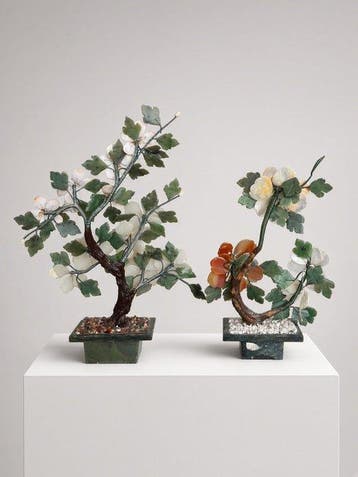 Pair of Vintage Chinese Semi-Precious Jade & Hardstone, Antiquités & Art