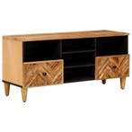 vidaXL Opbergkasten Bruin 100 x 33,5 x 46 cm Massief Mango, Maison & Meubles, Accessoires pour la Maison | Étagères pour CD & DVD