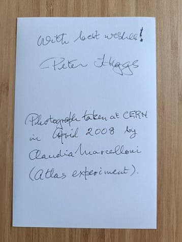 Peter Higgs - Higgs, peter. Fotografia seriale con testo e, Nieuw