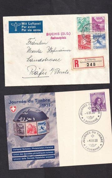 Suisse - Enveloppes, Postzegels en Munten, Gestempeld
