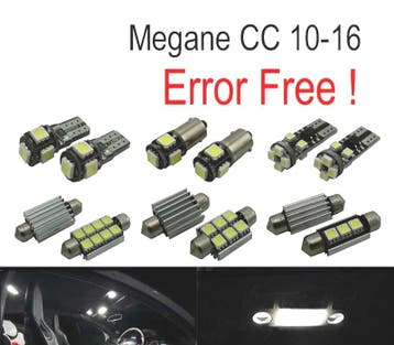 Kit 10 Ampoules Led Intérieur Pour Renault Megane Cc 10-16, Autos : Pièces & Accessoires, Verzenden