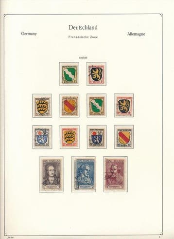 Geallieerde bezetting - Duitsland (Franse zone) 1945/1949 -, Gestempeld