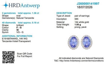 Ensemble de bijoux 2 pièces - 14 carats Or blanc - 1.91ct.