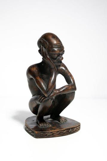 Standbeeld van een denker - koloniale stijl - DR Congo