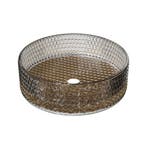 Waskom Riho Glamour Rond 35.5 cm Ruitpatroon Gold Glass, Bricolage & Construction, Ophalen of Verzenden, Overige typen