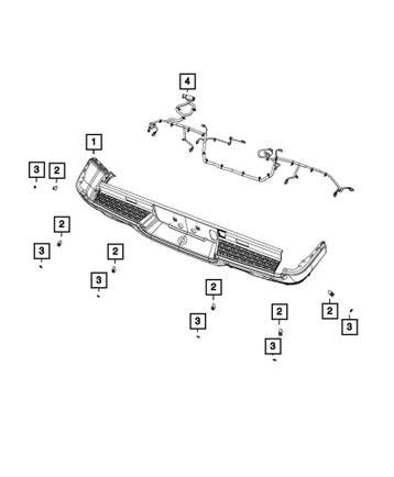 Wiring Harness RAM 2021+ RAM 1500 Rear w/ PDC, Ophalen of Verzenden, Nieuw