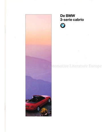 1994 BMW 3 SERIE CABRIOLET BROCHURE NEDERLANDS, Ophalen of Verzenden