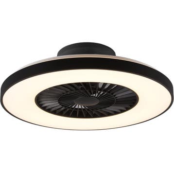 Dimbare LED Plafondventilator 40W Mat Zwart 5000lm, Verzenden, Nieuw