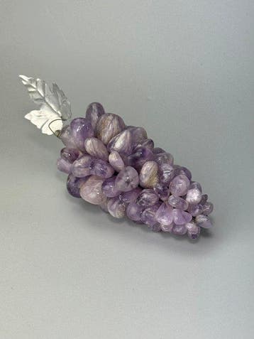 Sculpture, Coppia di grappoli d’uva decorativi - 16 cm -
