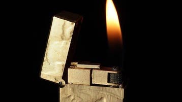 Dunill - Silk Moire Pattern Rollagas Lighter - Zonder, Nieuw