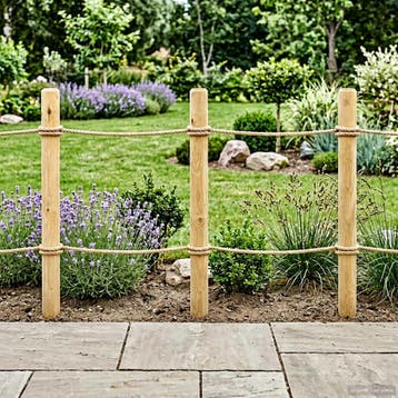vidaXL Schuttingpalen 6 st Groen 150 cm Massief grenenhout, Tuin en Terras, Verzenden, Nieuw