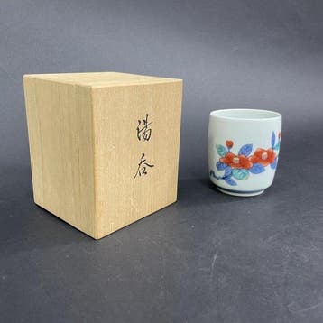 Iro-Nabeshima Camellia-patroon Yunomi - Porselein - 13th